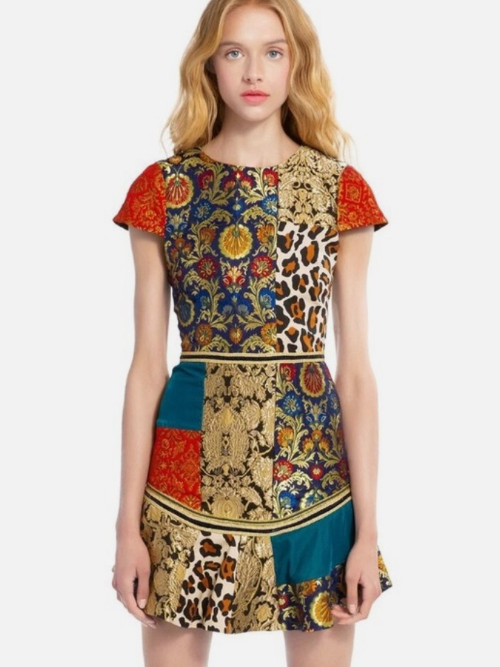 Alice and Olivia Rapunzel Patchwork Dress Size Small